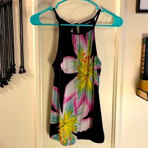 🍍Gorgeous Express Floral Halter Top size Small with Tie Closure in Back
